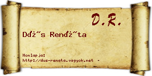 Dús Renáta névjegykártya