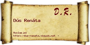 Dús Renáta névjegykártya