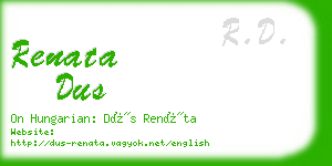 renata dus business card